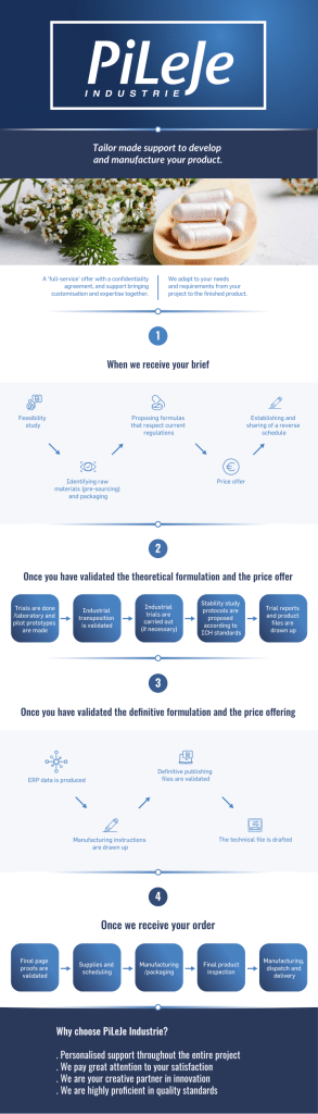 infographic manufacturing project PiLeJe Industrie